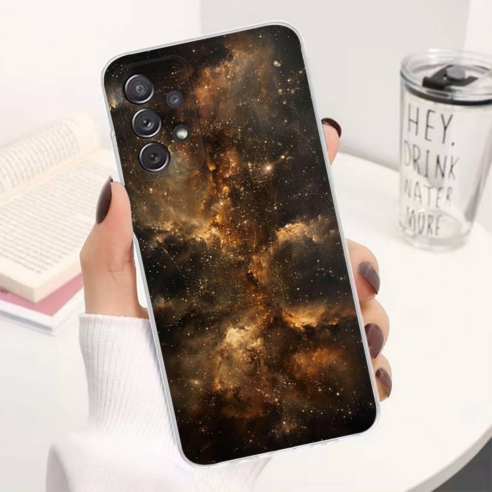 Space For Galaxy Universe Phone Case For Samsung A30,71,51,S9,10,20,Ultra,FE,Lite, S22,23,21,PIus,Transparent, Silicone Case