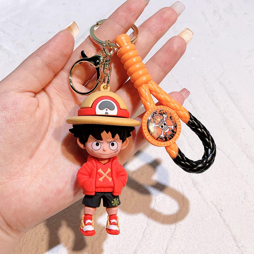 50Styles ONE PIECE Themed Keychain Cute Luffy, Roronoa Zoro, Silicone Toy Doll Key Chain Backpack Decor Small Gifts for Friend