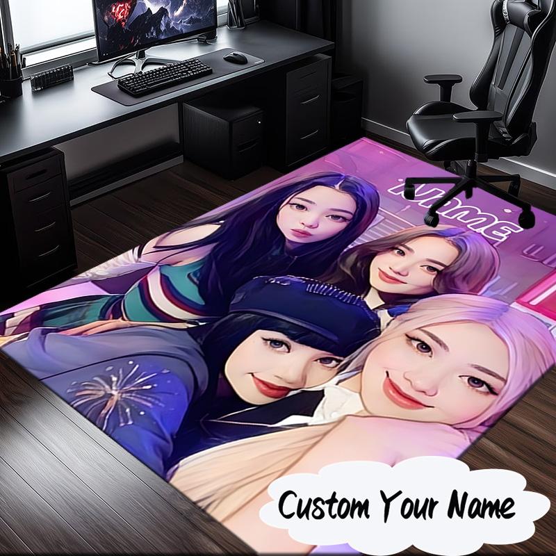 Custom Name Kpop Fantasy Models Carpet, Chair Rug,Area Rug for Office Bedroom living rooms bedroom, Doormat decor Christmas fan gifts