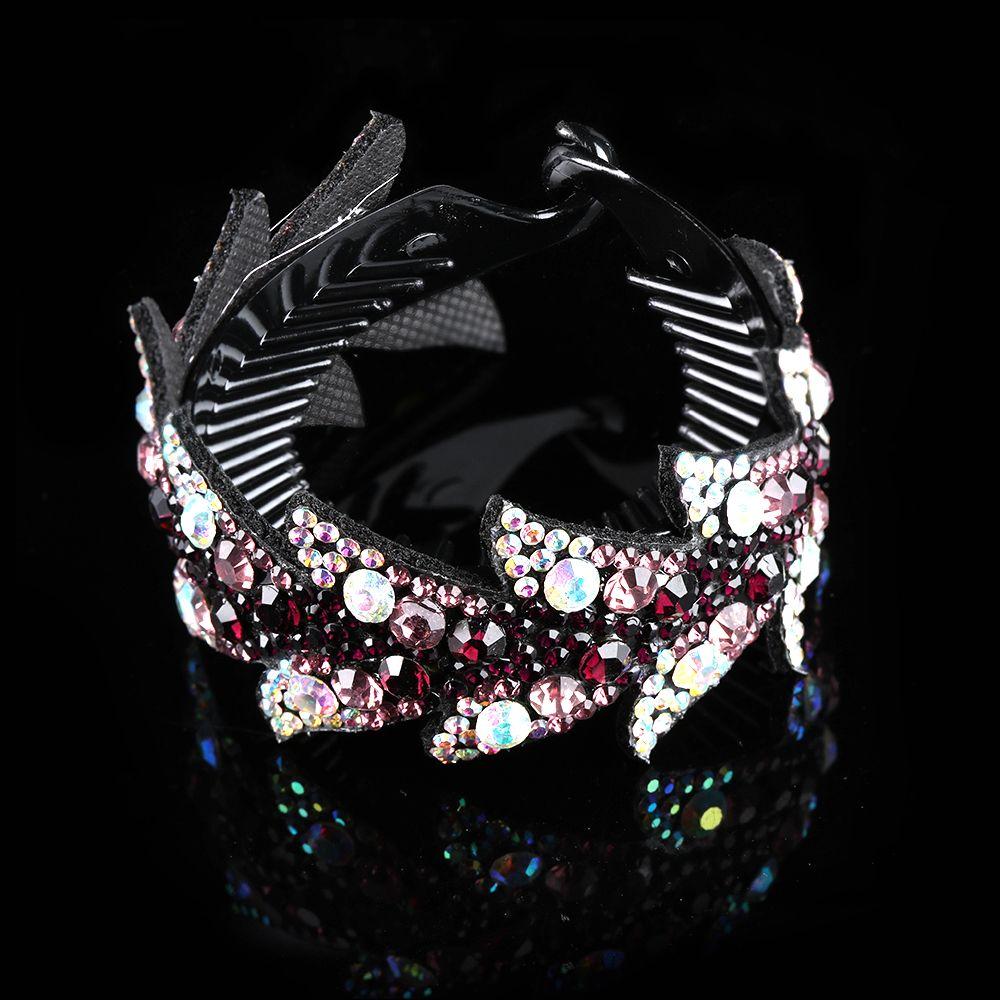 Expanding Bun Maker Bird Nest Twist Clip Rhinestone Hairpins Flowers Hair Clips Crystal Hair Claw