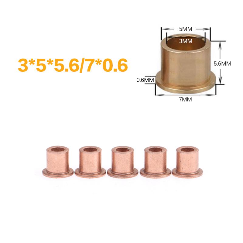 5 шт. Фланцевый самосмазывающийся подшипник порошковая металлургия масло медная втулка направляющая втулка со ступенчатым фланцевым оборудованием