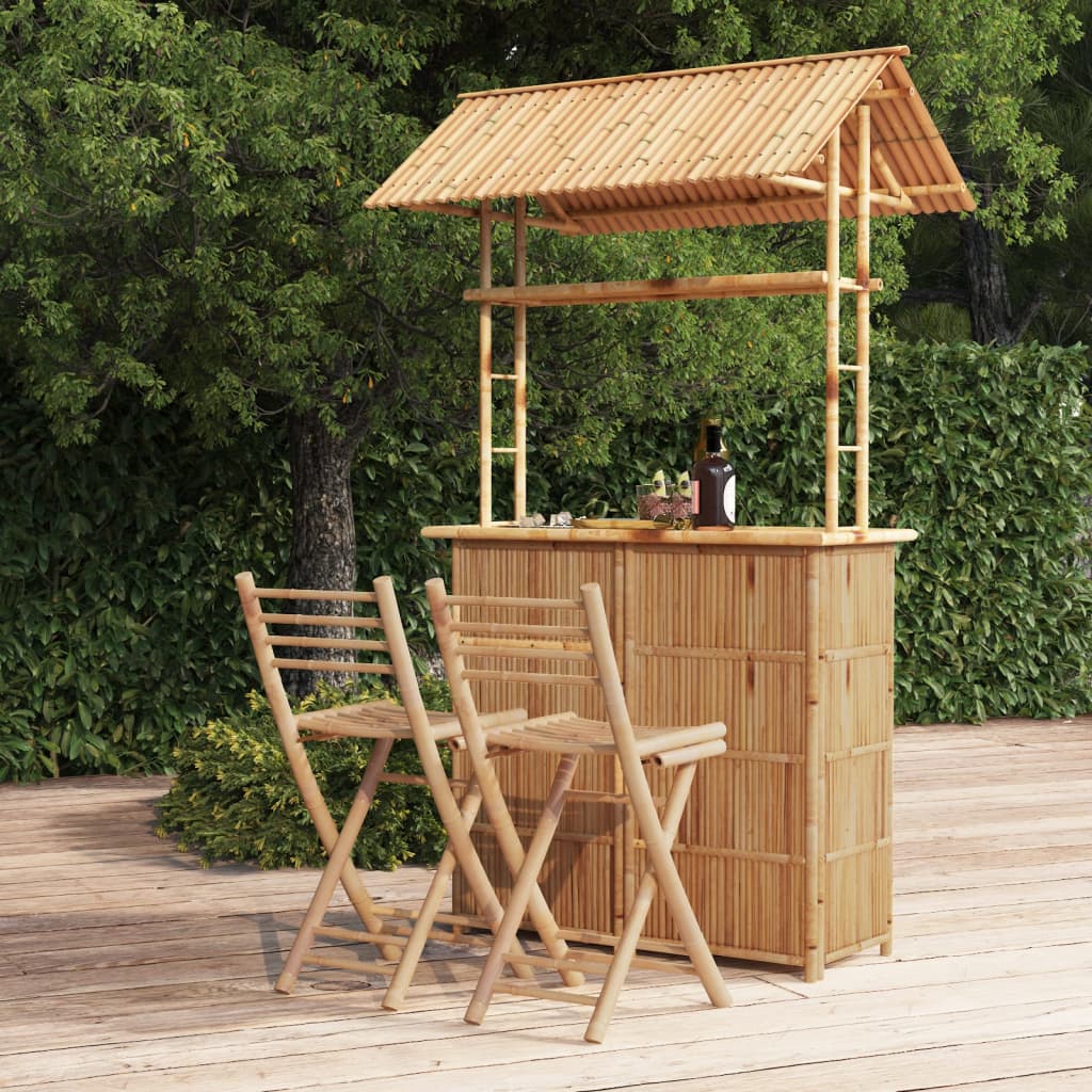 3 Piece Bamboo Bar Set