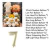 Jungle Safari Animal Lion Number Balloons Set For Kids 1 2 3 Year Birthday Party Decorations Wild One Avocado Green Globos