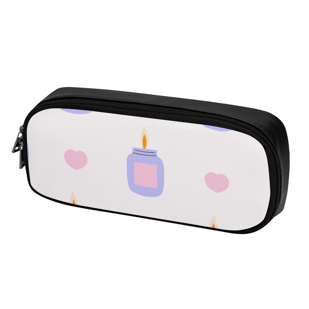 Pencil Case Durable 300D Polyester Spacious Storage Smooth Zipper with Main Compartment Mesh Pocket and Pen Slots for Boys Girls