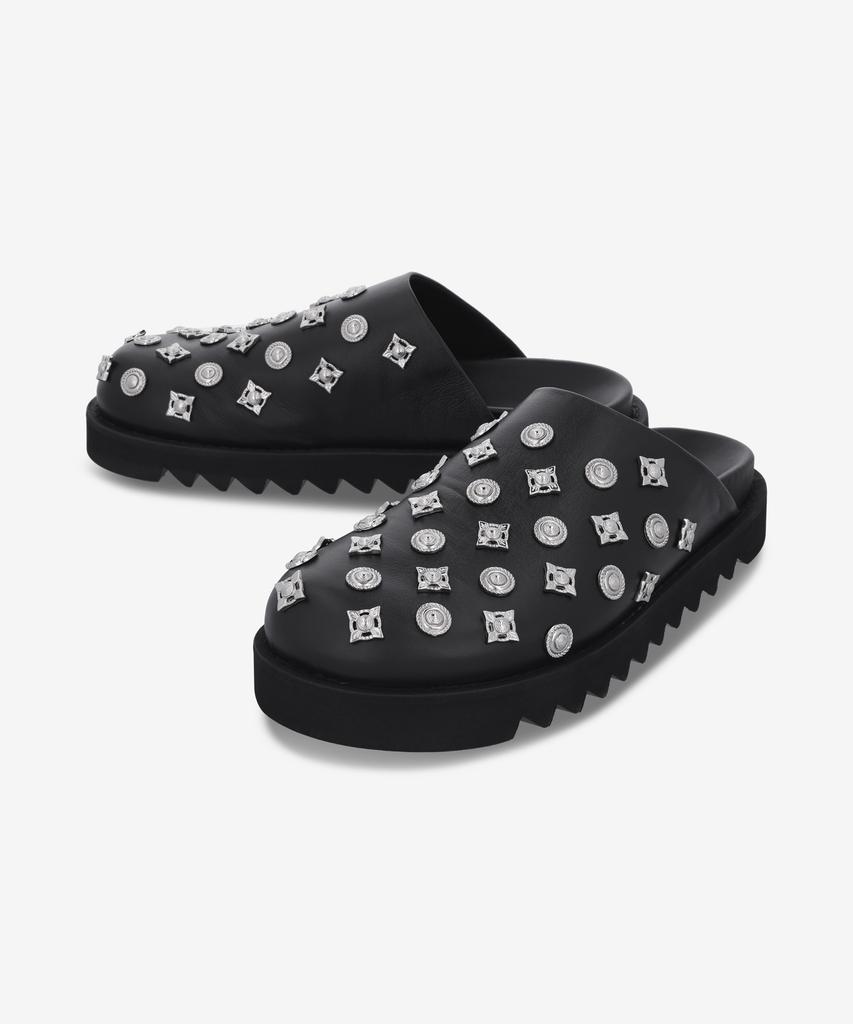 Toga [Toga Virilis] Eyelet Metal Sabo Slide - Black / Aj1156Black