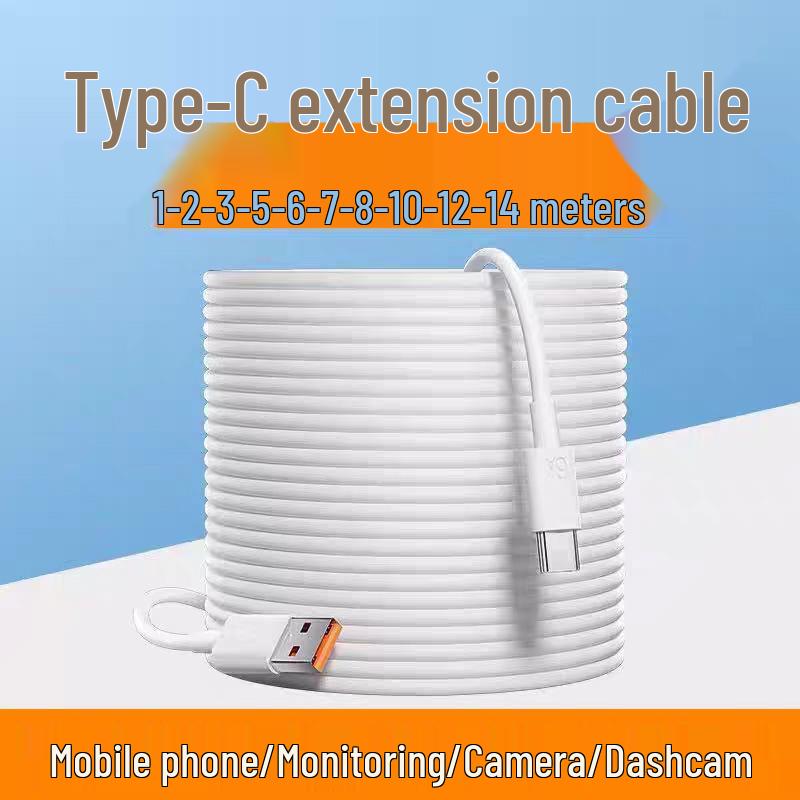 Ultra-Long Type-C Data & Power Extension Cable: 3/5/10 Meter Options