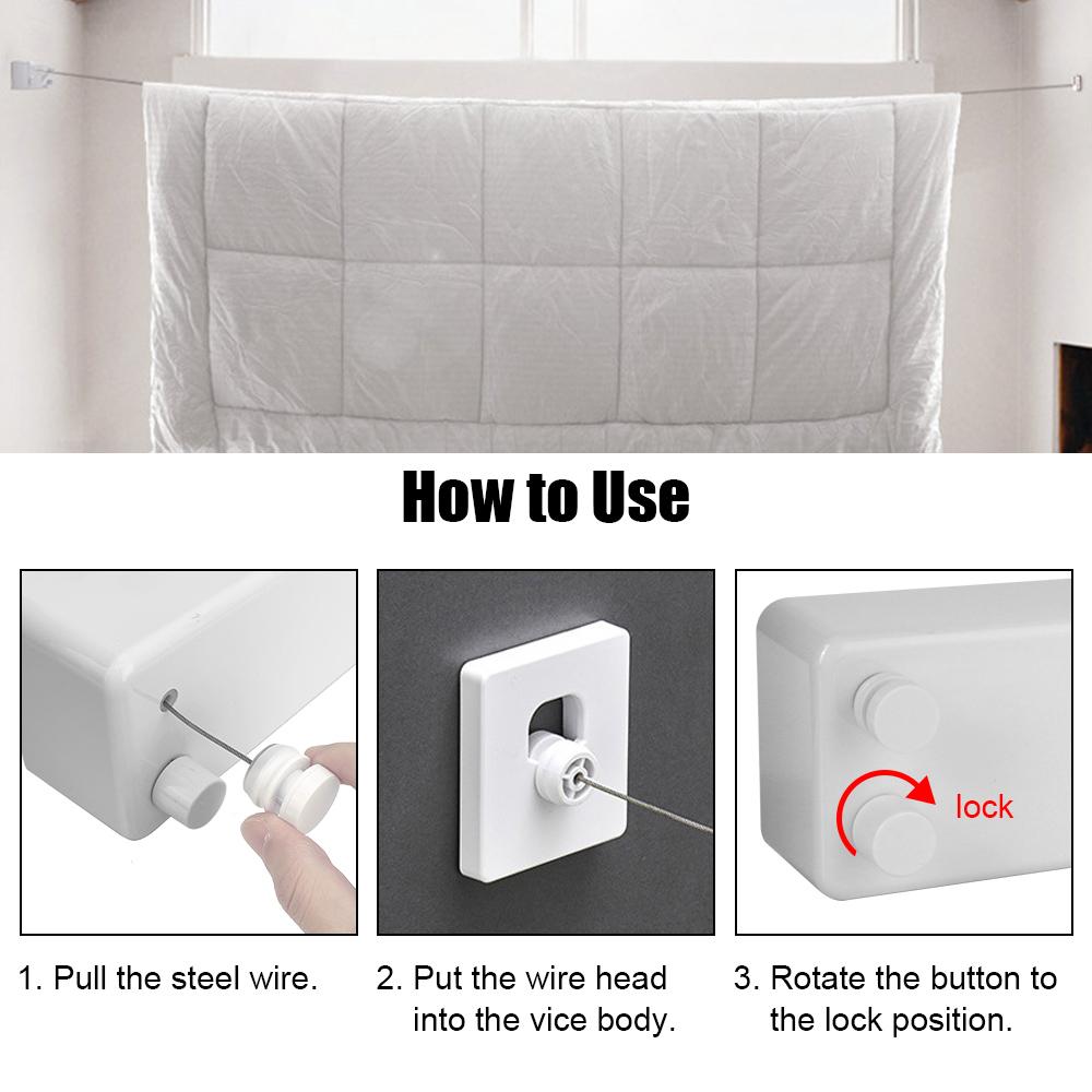 4,2 м выдвижная бельевая веревка вешалка для белья сушилка для одежды двухслойная растягивающаяся бельевая веревка