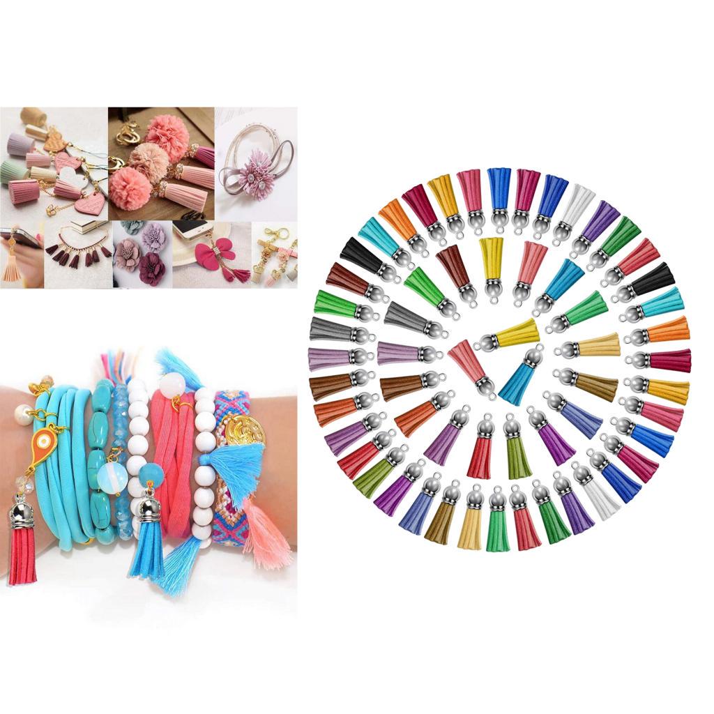 120 шт. Брелок с кисточками кожаные подвески с кисточками кольца объемные акриловые заготовки для поделок для ключей, 30 цветов