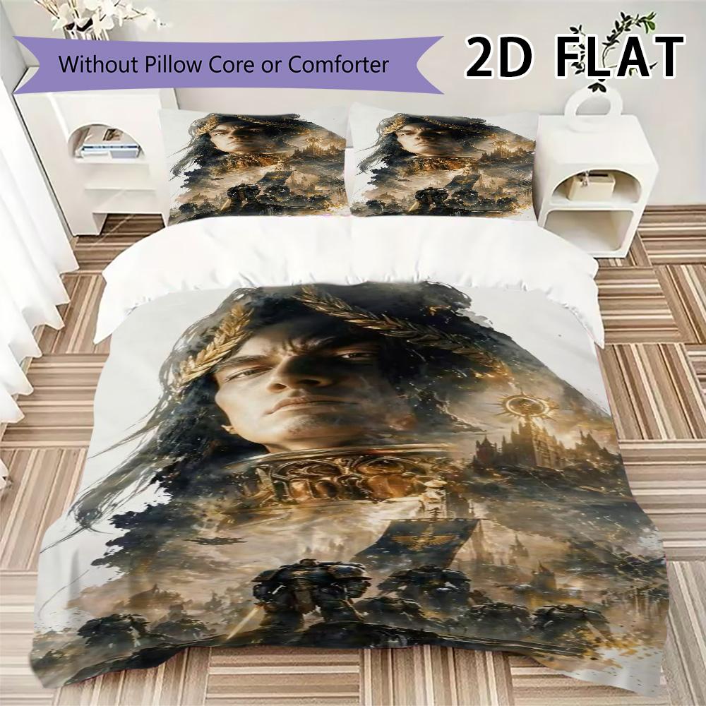 Imperium of Man Pattern Bedding uilt Set uilt Cover Pillowcase Home Decoration Birthday Gift (1 * duvet cover + 2 * pillowcase without core)