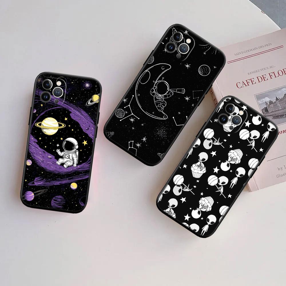 RA4 Astronaut Space Moon Alien New High-End Shell Phone Case for Redmi Note 10 11 12 Pro Max 10S 10C 10T 11A 11S 12S 12C