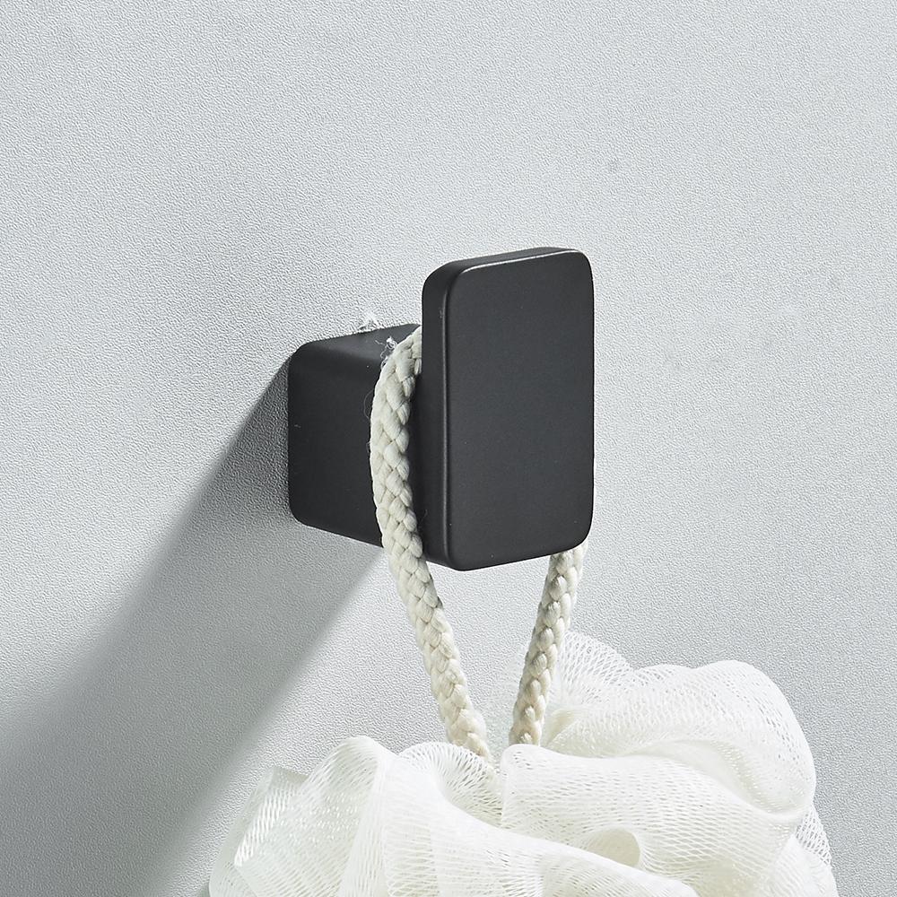 Light Luxury Aluminum Wall-Mounted Multifunction Hat Clothing Hook Space-Saving Home Decoration Accessory Black Gold White