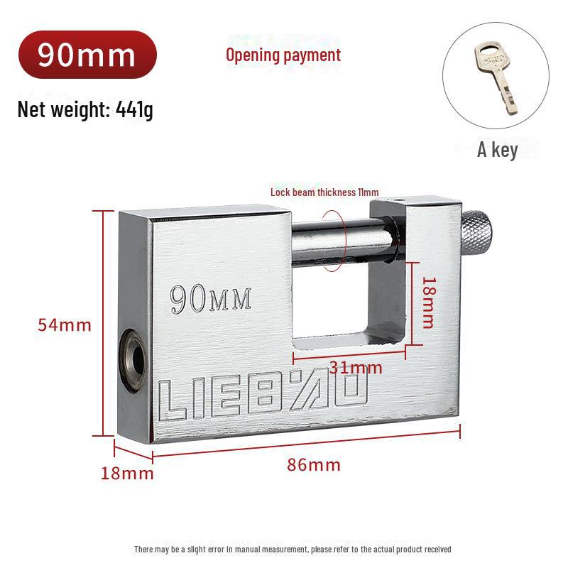Противоугонная прямоугольная защита навесного замка с функциями защиты от взлома и сдвига для дверей и шкафов