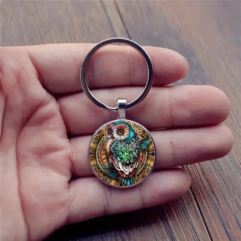 Новые аксессуары, модный креативный брелок с кристаллами в виде совы, подвеска для ключей