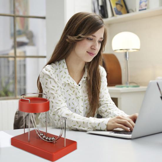 Perpetual Motion Machine Desk Toy USB Powered Non-Stop Motion Device Anxiety Stress Relief Home Office Desktop Decoration Ornament