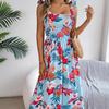 Summer Floral Beach Vacation Sling Dress Spring