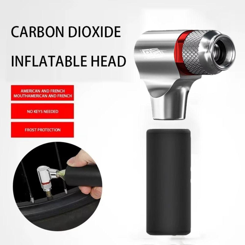 Aluminum Zinc Zinc Alloy Bike Pump Inflator Presta Valves Inflation Mouthpiece Rust-proof CO2 Mini Pump MTB
