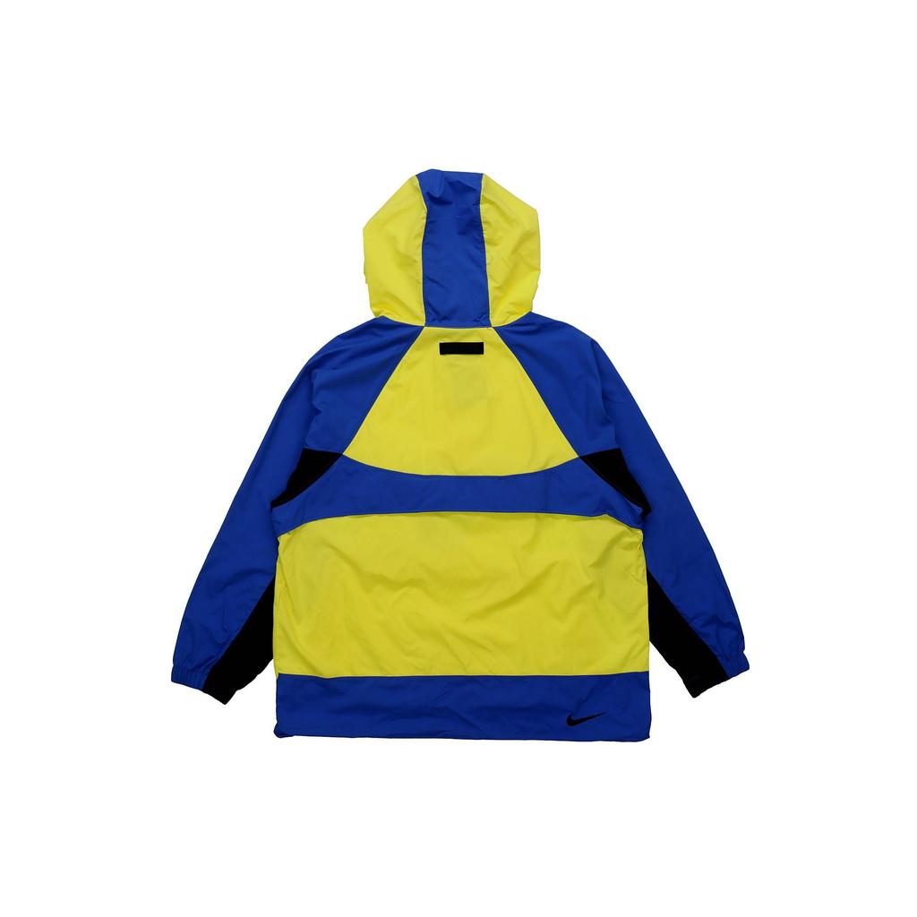 Nike Спортивная куртка с капюшоном, тканая, мужская, Reissue, Динамичный желтый / Королевский синий, BV5386-740