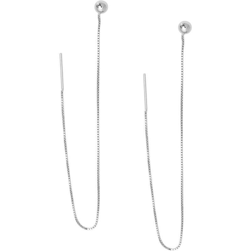 Серьги из серебряного бисера Banyan Tree S925 2022: Элегантные длинные серьги для более стройного круглого лица. Тенденция