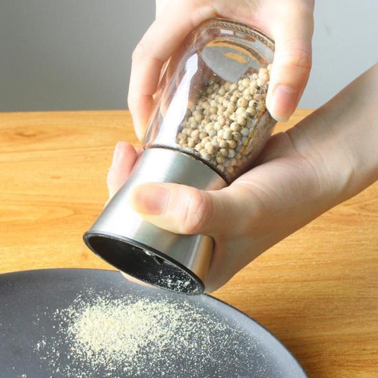 1/2 шт. Перечница Видимая Прозрачная Стеклянная Керамический Стержень Ручная Мельница