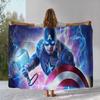 Мультяшное фланелевое одеяло Мстители Человек-паук от Marvel, Ультрамягкое теплое плюшевое покрывало для дома, спальни, кровати, дивана, офиса, пикника
