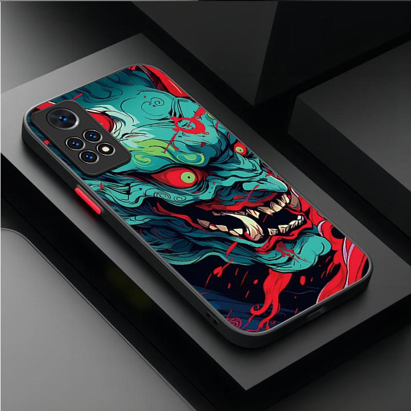 Phone Case for Xiaomi Redmi Note 15 14 13 12 11 10 9 Pro Plus 4G 5G 12S 11S 10S 9S Samurai Hannya Mask Ghost Protective Cover
