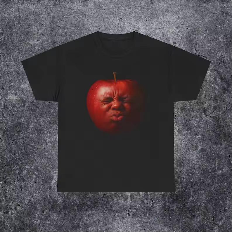 funny ai apple meme Silly brainrot meme shirt Funny birthday fruit party shirtSilly gift for him Silly ai apple meme shirt