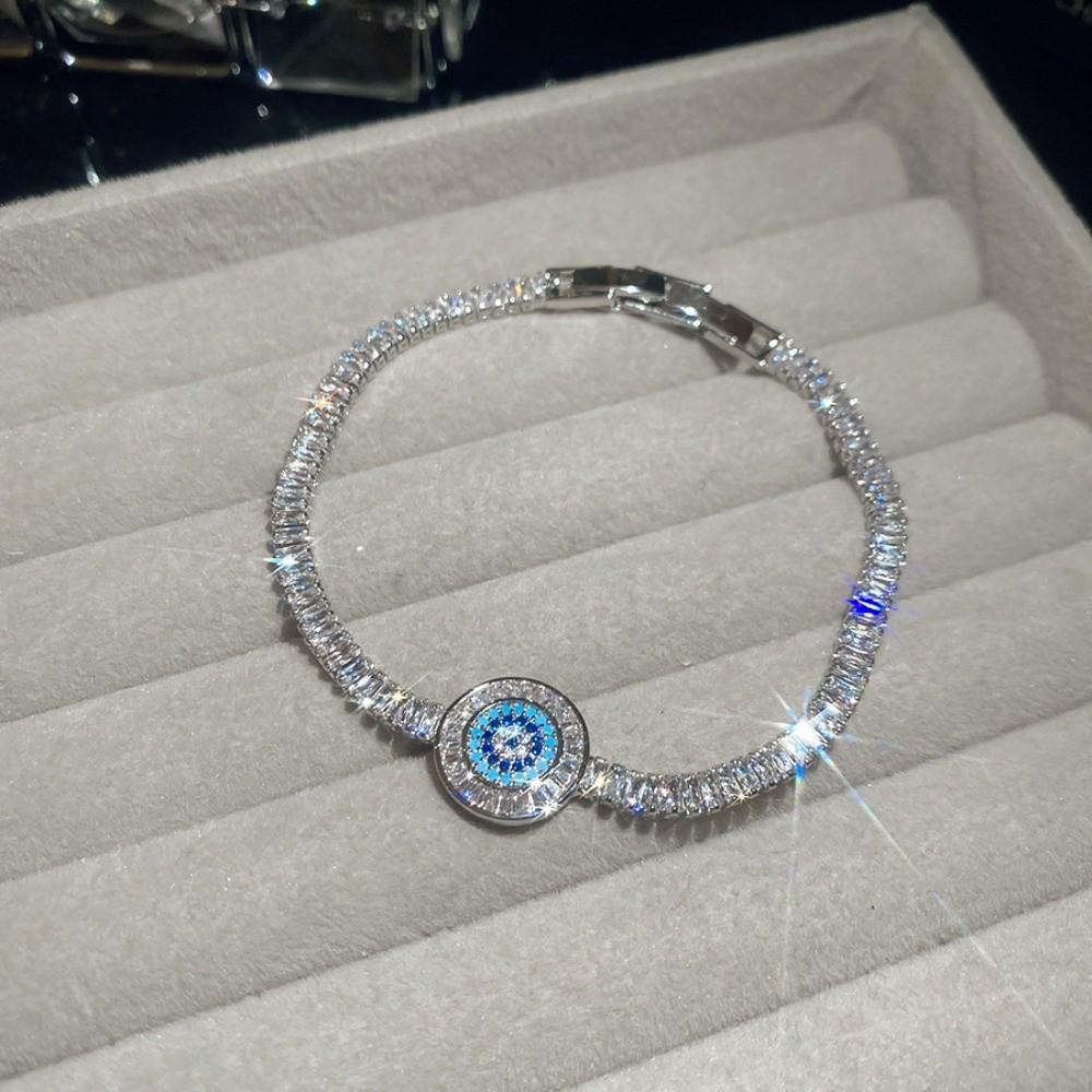 Star Round Devil's Eye Rhinestone Devil's Eye Bangle Banquet Clothes Jewelry Ladies Girls