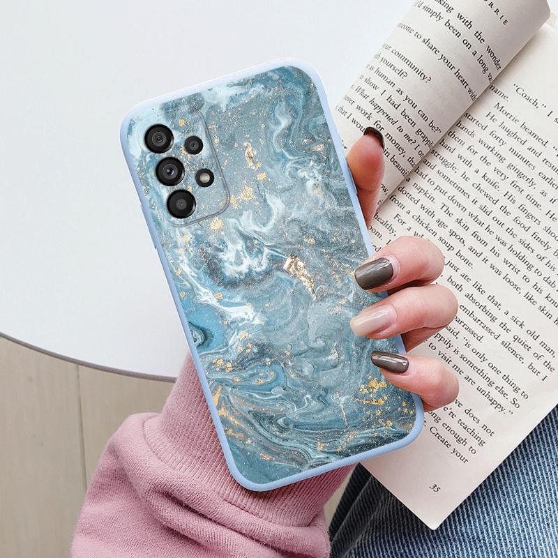 Чехол для Samsung Galaxy A53 5G A 53 Задняя крышка Защитный силиконовый Funda Модный Мраморный Каменный Текстурный Coque для Samsung A53 Capa