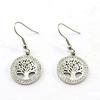 [P6577] - Silver 'Tree of Life' Steel Earrings - 18 Mm