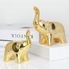 1 Pair Elephant Statue Home Decor Ceramic Elephant Figurines Desktop Elephant Sculpture for Office Bookshelf Living Room