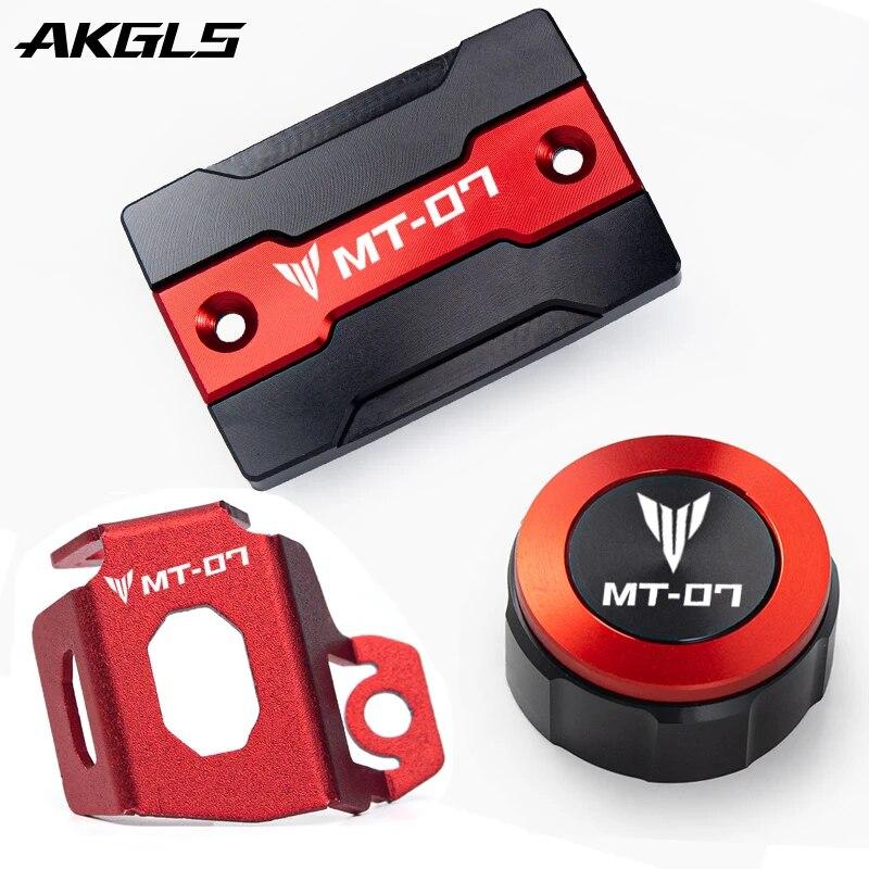 Крышки переднего и заднего бачка тормозной жидкости и аксессуары для защитной крышки заднего тормозного бачка для Yamaha MT07 MT 07 2014-2022