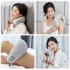 Travel Pillow With Massage,Memory Foam Neck Pillow For Sleeping Travel Neck Massage Pillow With Heat For Neck Pain Relief