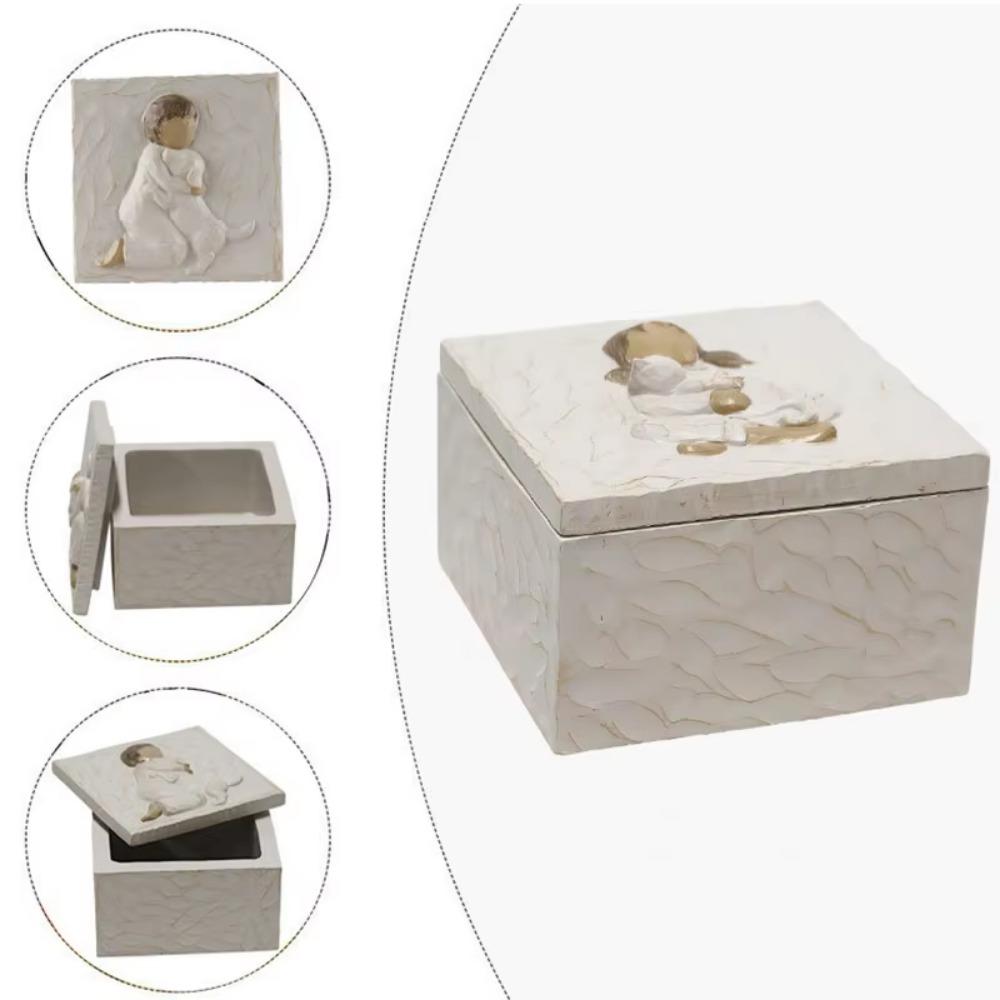 Universal Pet Coffin Box Cartoon Cat Memorial Box Durable Resin Pet Urn Pet Supplies