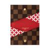 Louis Vuitton X Nigo Slim Brand Logo Check Pattern Print Damier Phriendship Coated Canvas Card Holder Men Card Holder Brown N40812