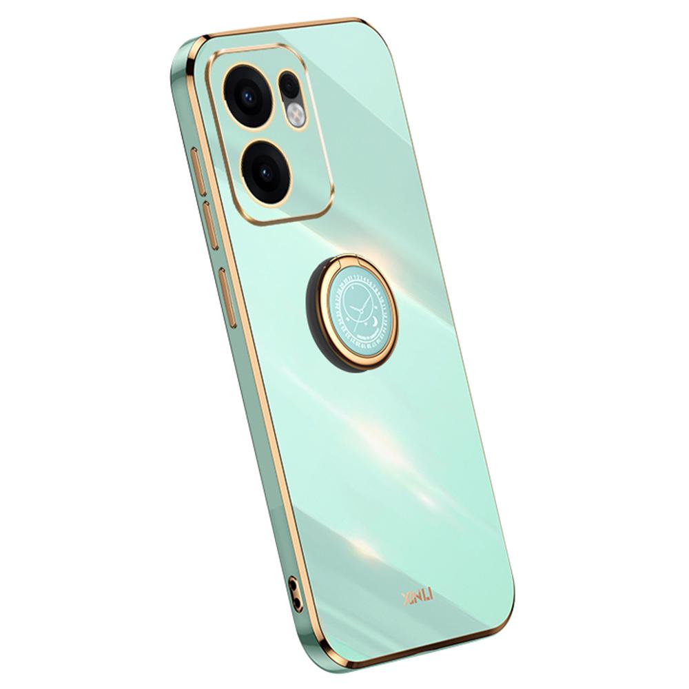 XINLI For Oppo Reno13 F 5G Case Ring Kickstand Electroplating TPU Phone Cover