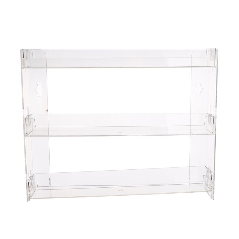 Универсальный 3-слойный прозрачный настенный держатель для лака для ногтей, держатель для косметики, органайзер для маникюрных инструментов