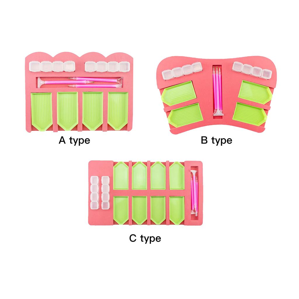 Multi-function Diamond Painting Tray Holder Drill Pen Diamond Box Organizer DIY Craft