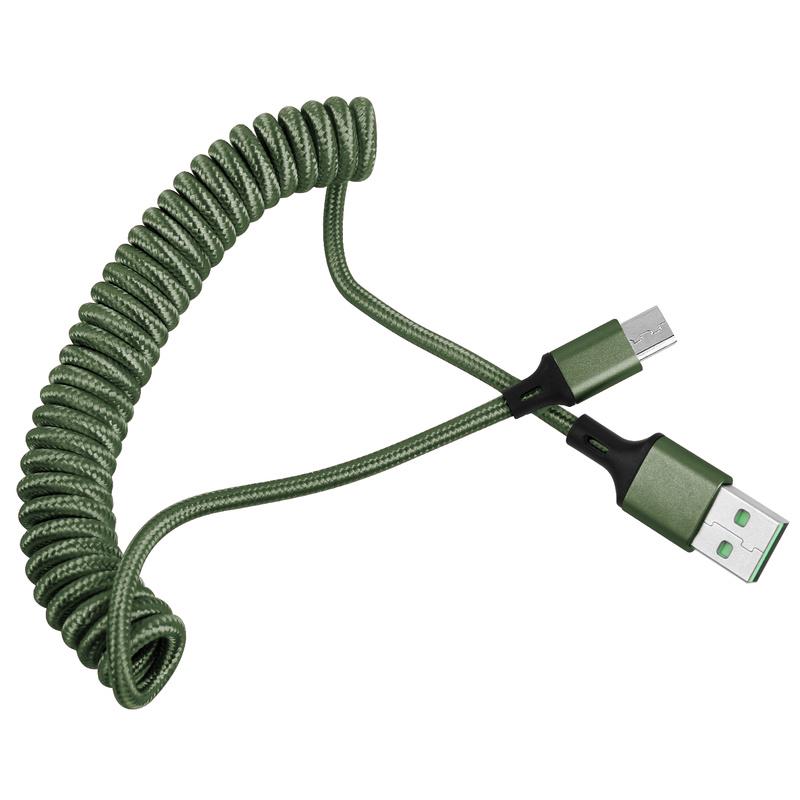 Кабель USB C 5A, пружинные кабели для быстрой зарядки для iPhone, кабель Lightning Type C, микрошнур для передачи данных для Huawei Xiaomi, 1,5 м