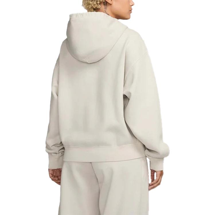 Толстовка с капюшоном Stussy x Nike из окрашенного пигментом флиса с застежкой-молнией (Азия) Уличная одежда унисекс Light Bone FZ9991-072