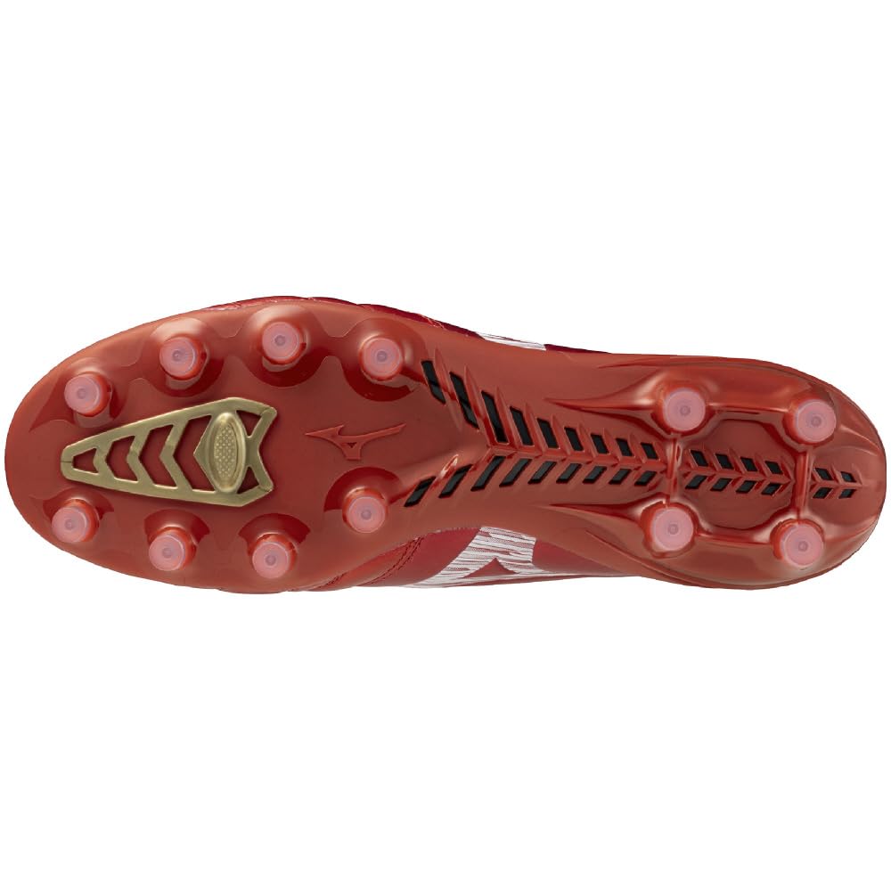 Футбольные бутсы Monarcida NEO 3 ELITE Club Wide Рубиново-красный x см 2E [Mizuno] - Активный отдых, Футбол, Посадка, Легкие, Белый, 26.0