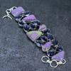 Purpurite, Iolite Gemstone 925 Sterling Silver Jewelry Bracelet 7-8"