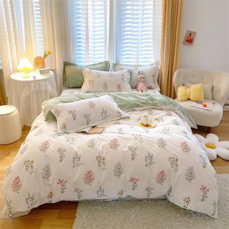 Комплект постельного белья Chinoserie Blossom Cotton Reversible Duvet Cover Set King Queen Double Full Twin Single Size