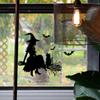 Хэллоуин Ведьма Летучая мышь Стекло Окно Украшение для дома Статические наклейки на окна