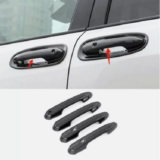 Carbon Fiber Door Handle Cover Trim For -2025 Toyota Sienna Accessories
