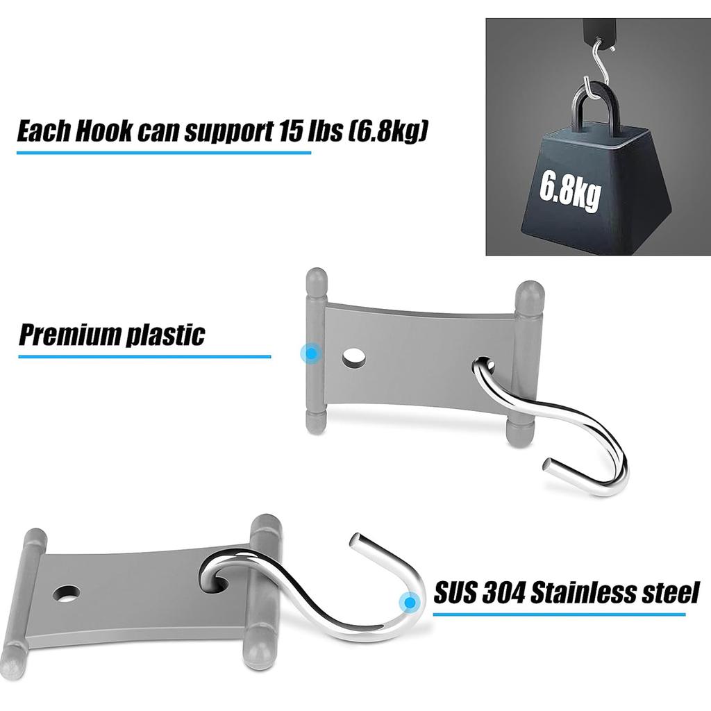 4/8 Pcs S Shaped Camping Awning Hooks Clips RV Tent Hangers Light Hangers With Holes For Caravan Camperb Accessories