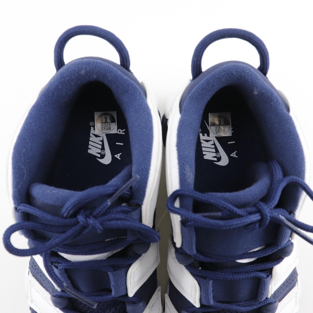 Nike Кроссовки Air More Uptempo Olympics 414962-104 AIR MORE UPTEMPO OLYMPIC Белая / темно-синяя кожа мужские Б/у