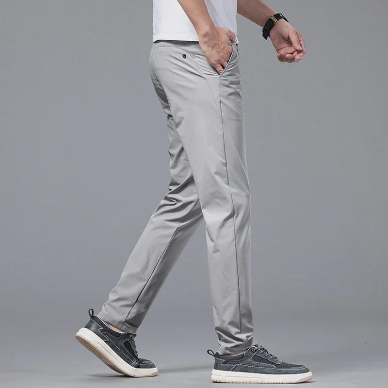 Мужские повседневные мягкие дышащие прямые брюки — свободные и удобные для бизнеса или отдыха