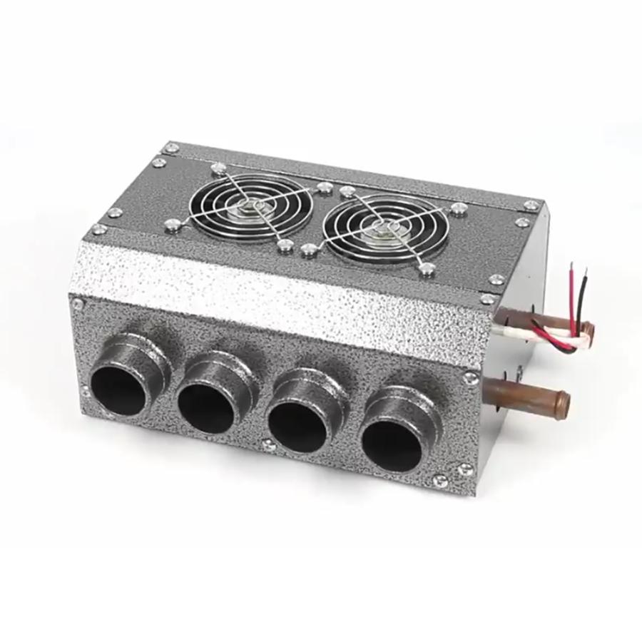 Car Underdash 12V Heater Dual Side 8 Port 14 Pass All Copper Coil 26.5*17.5*11cm