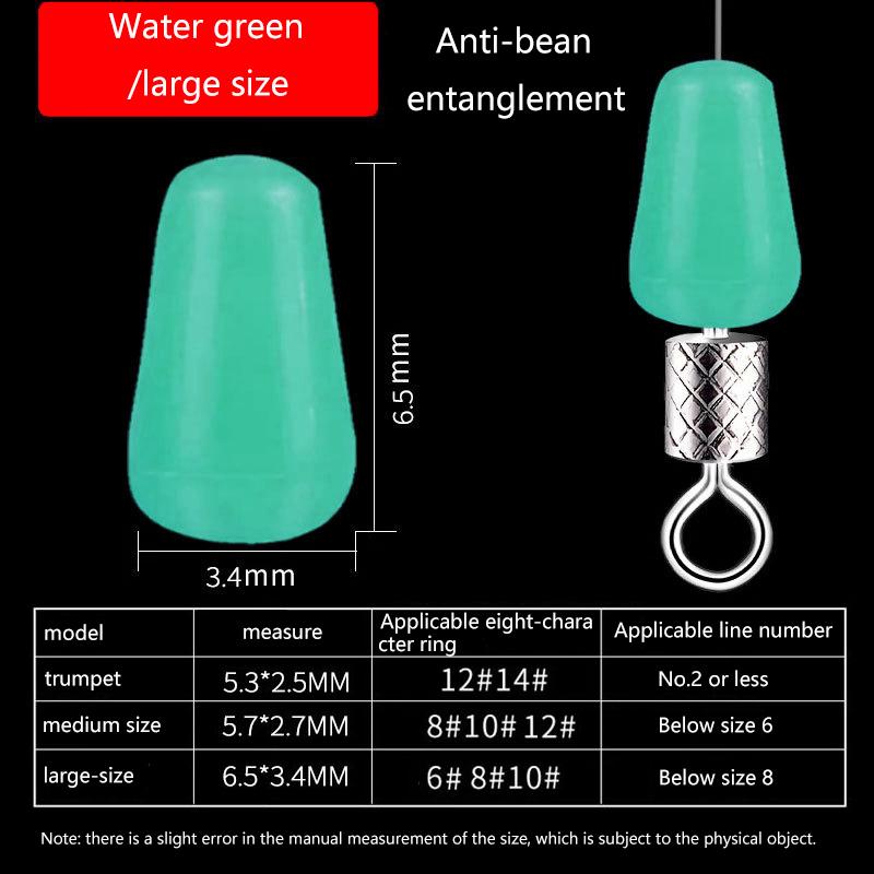 100 Pcs/lot High Quality Silicone Space Beans Sea Carp Fly Fishing Blue Rubber Oval Stopper Fishing Float Fishing Bobber