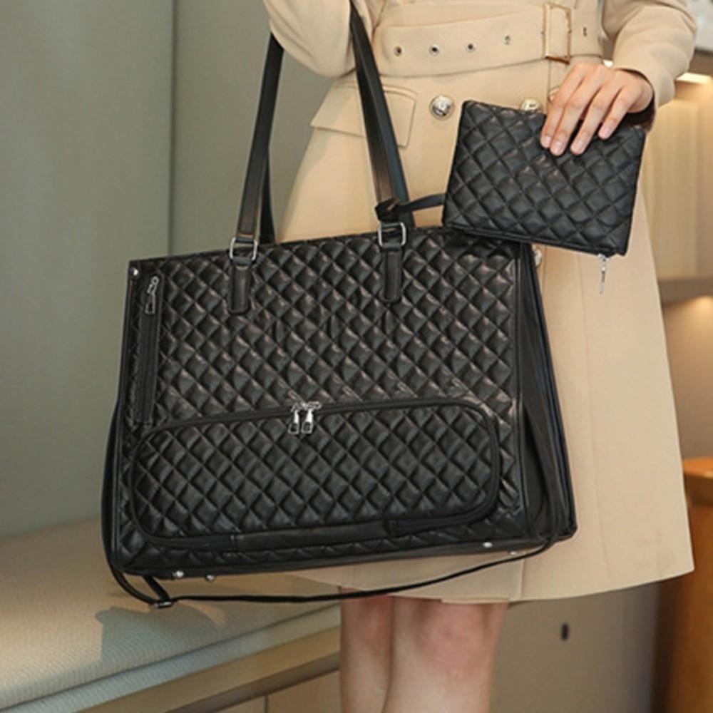 1-in-1 Laptop Lunch Tote Bag Lunch Box Shoulder Strap Multifunctional Laptop Handbag Leather 11.6inch Portable Laptop Bags